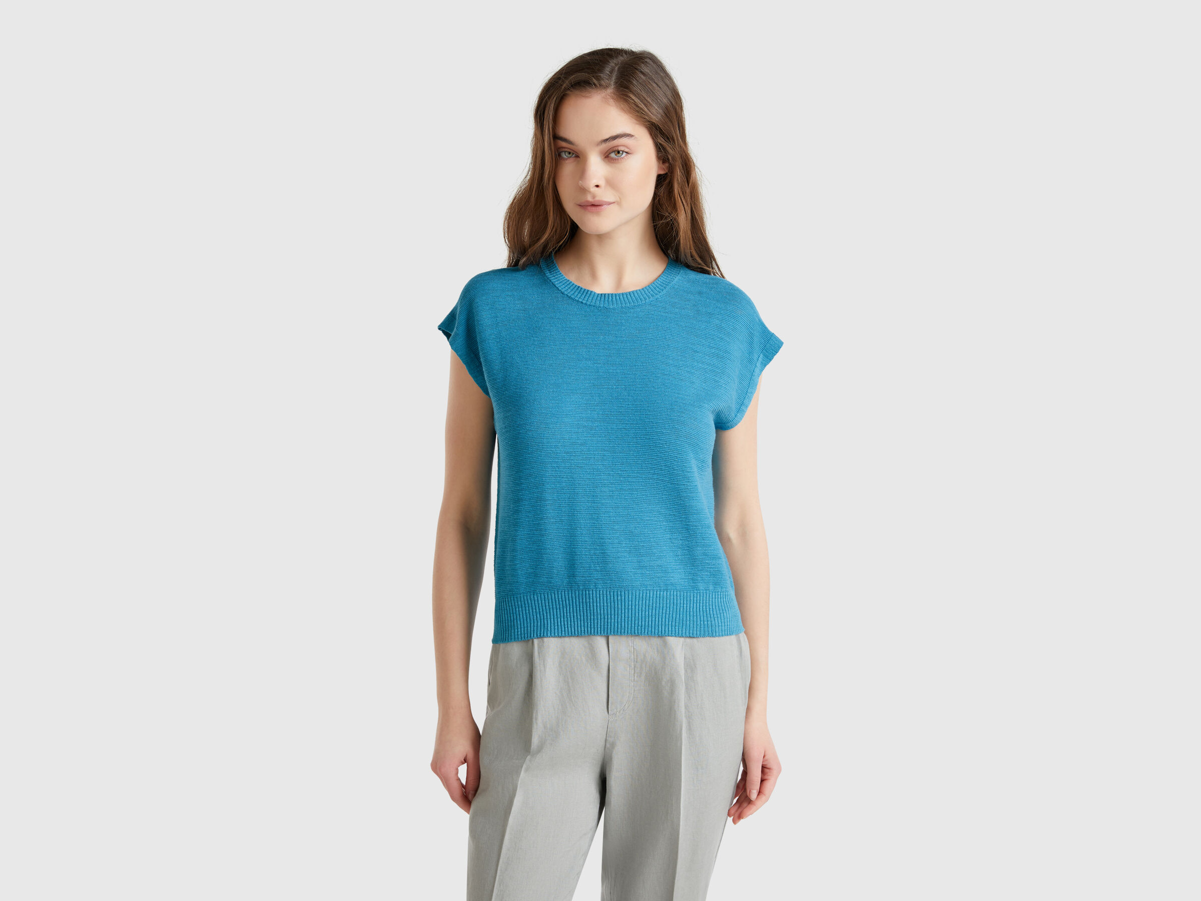 SLEEVELESS SWEATER Femme image number 0
