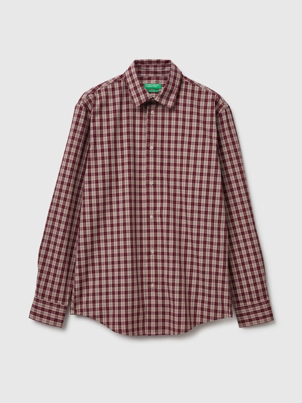 Chemise à carreaux 100% coton Homme