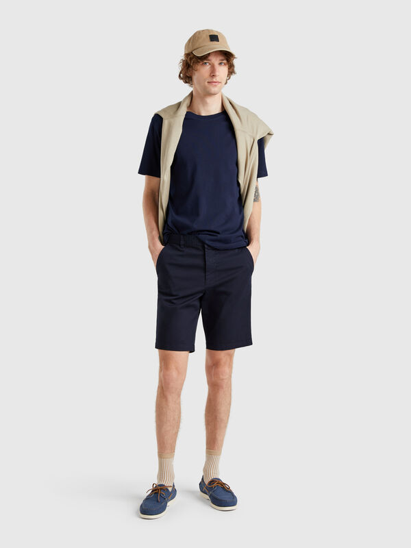Bermuda chino en coton stretch Homme