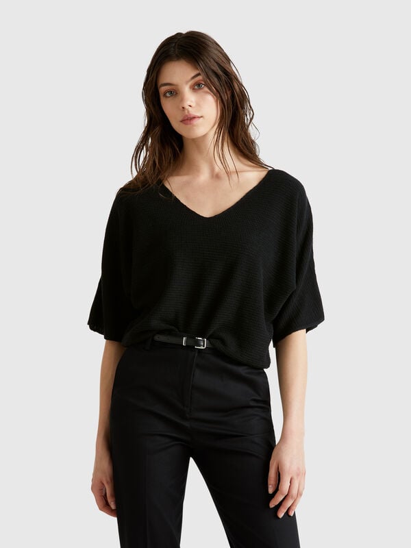 Pull court réversible Femme