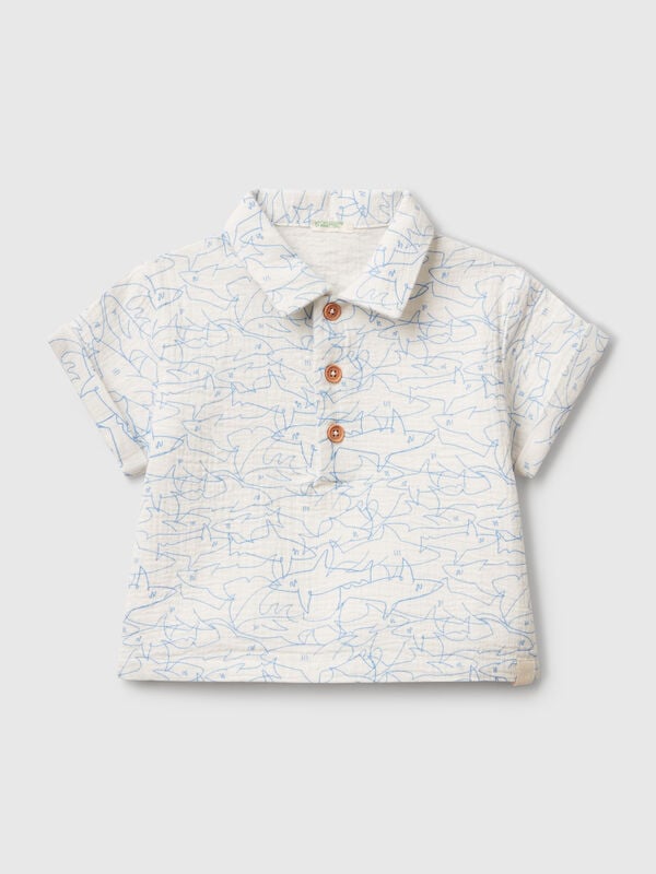 Polo imprimé requin Naissancede