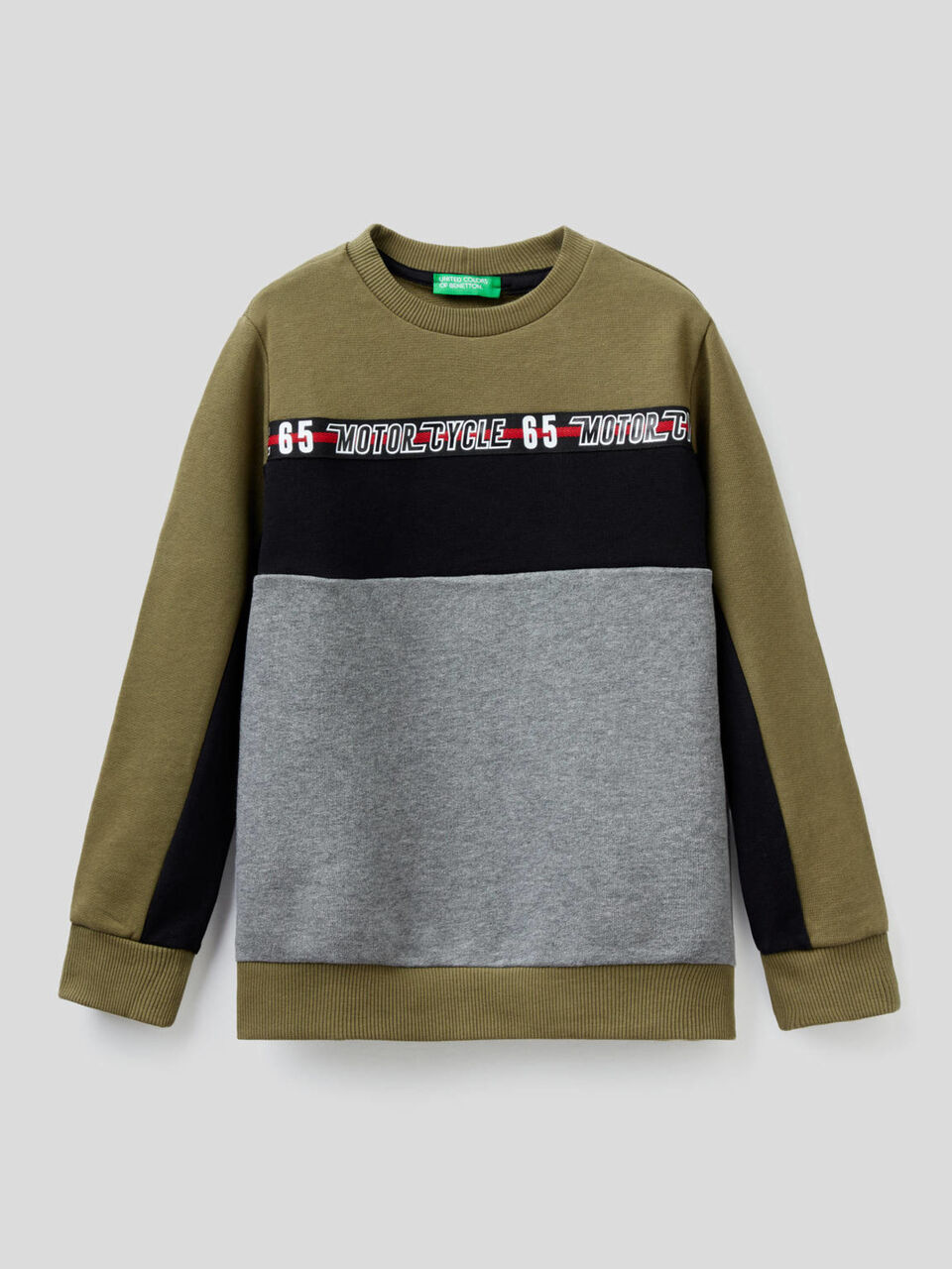 Sweat color block en 100 % coton image number 1