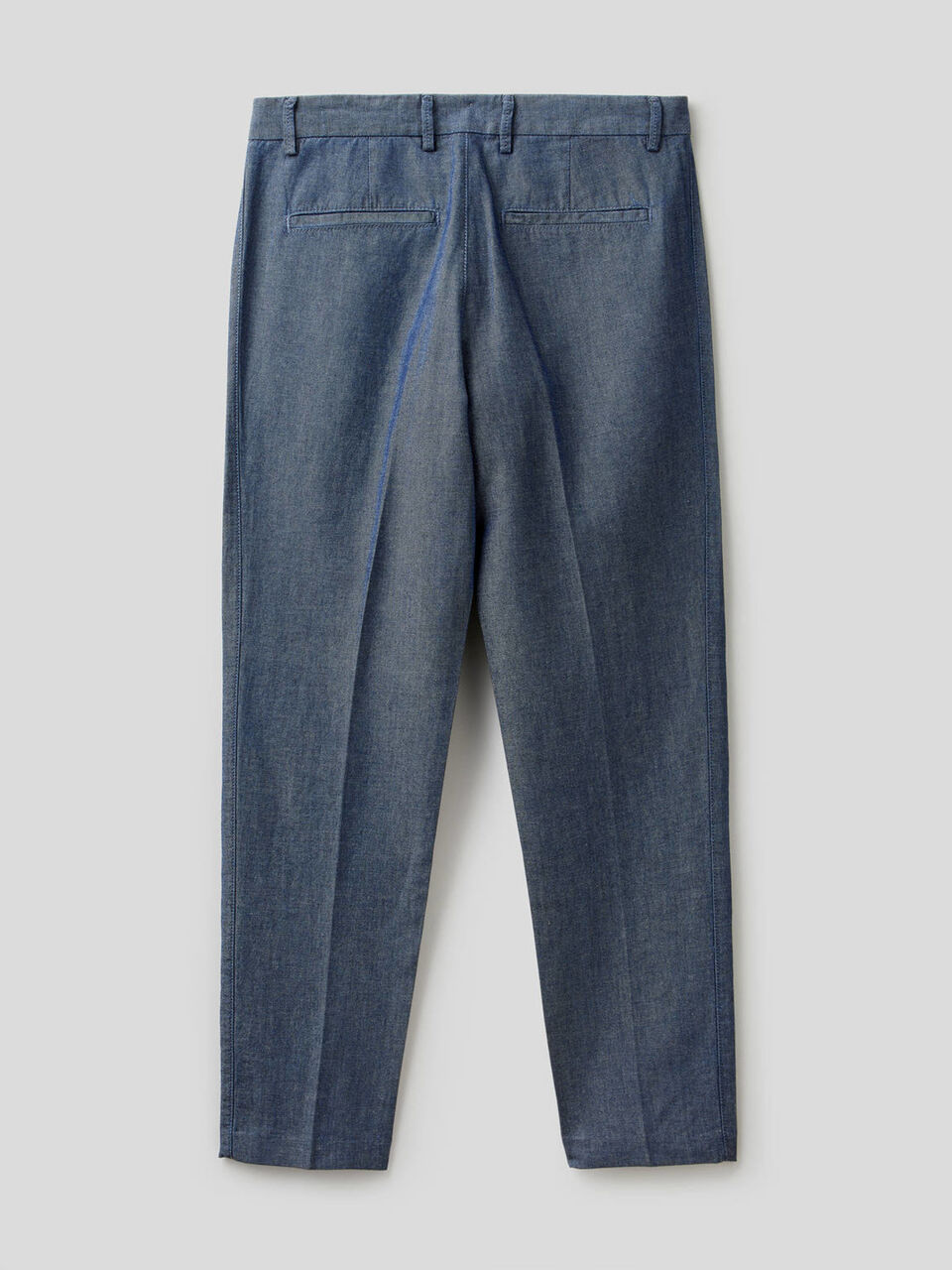 Pantalon en denim associant coton et lin image number 2