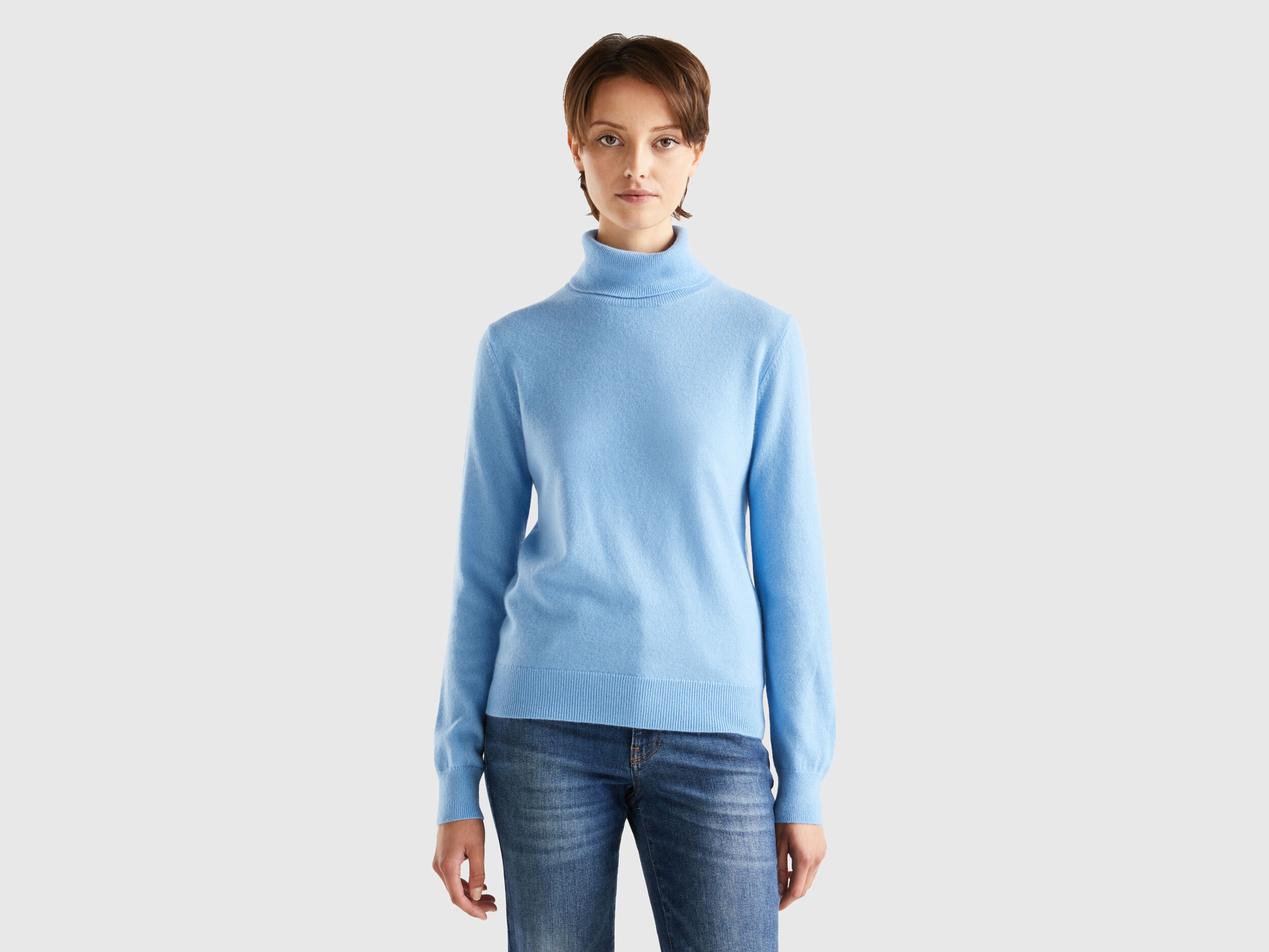 Pull cachemire bleu ciel sales