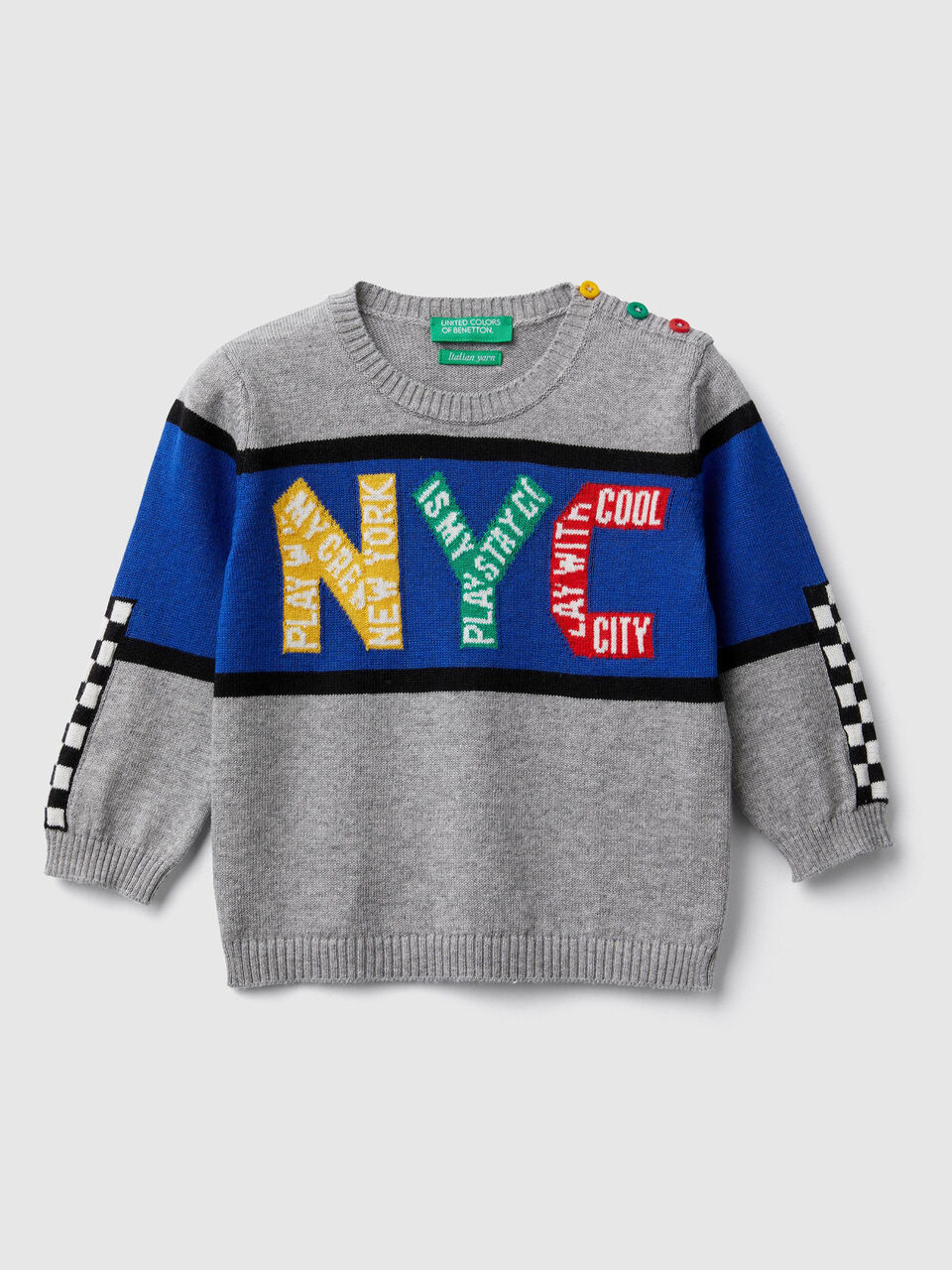 Pull avec motifs multicolores image number 1