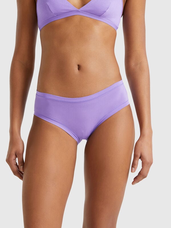 Slip taille haute en coton super stretch Femme