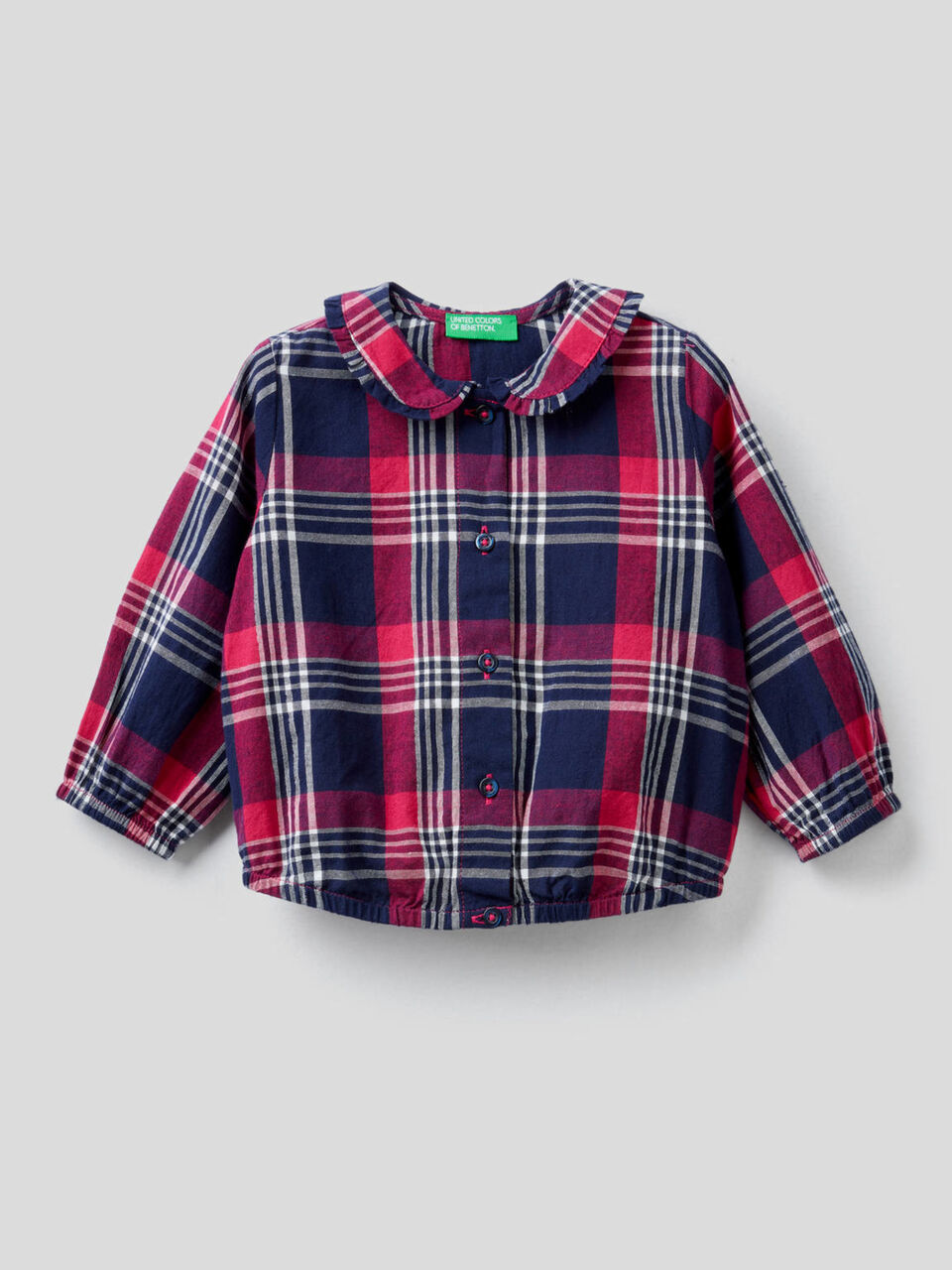 Chemise à carreaux en toile de coton image number 1
