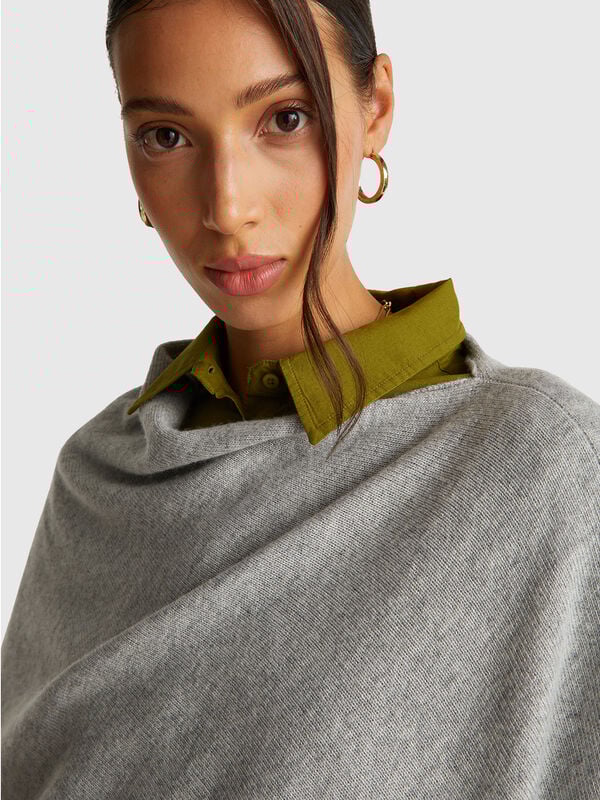 Cape en mélange de cachemire Femme