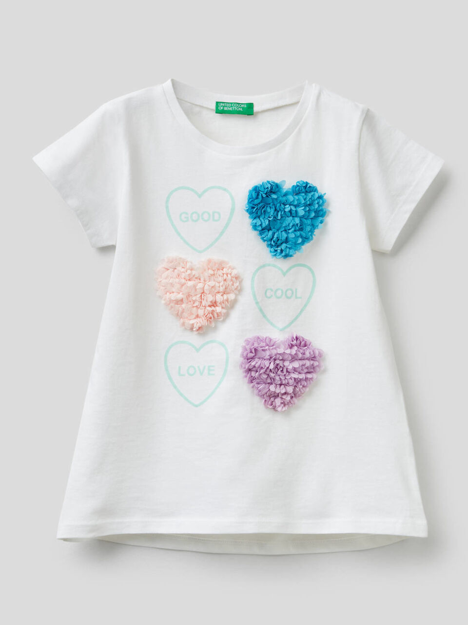 T-shirt avec pétales appliqués image number 1
