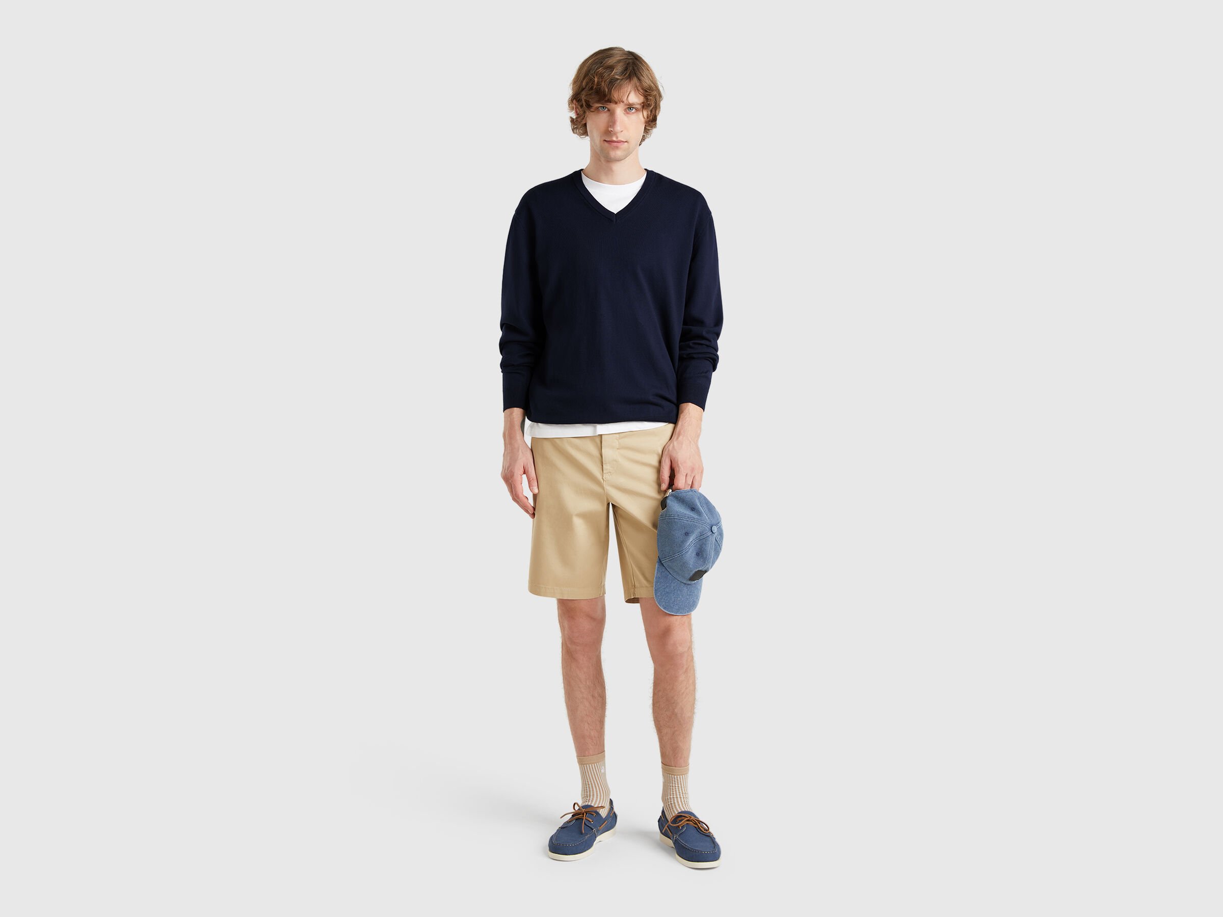 V NECK SWEATER L/S Homme image number 2