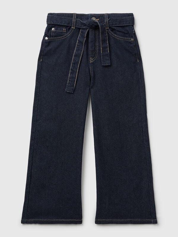 Jean coupe large avec ceinture Filles