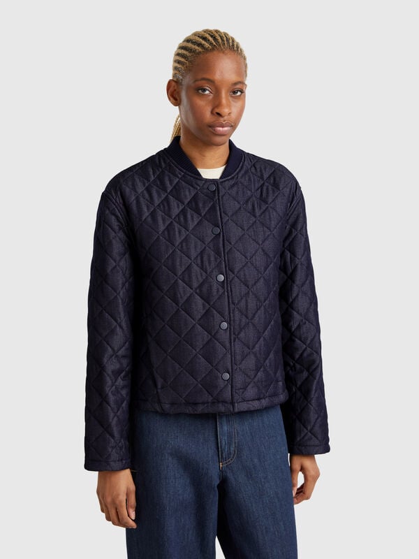 Veste matelassée effet denim Femme