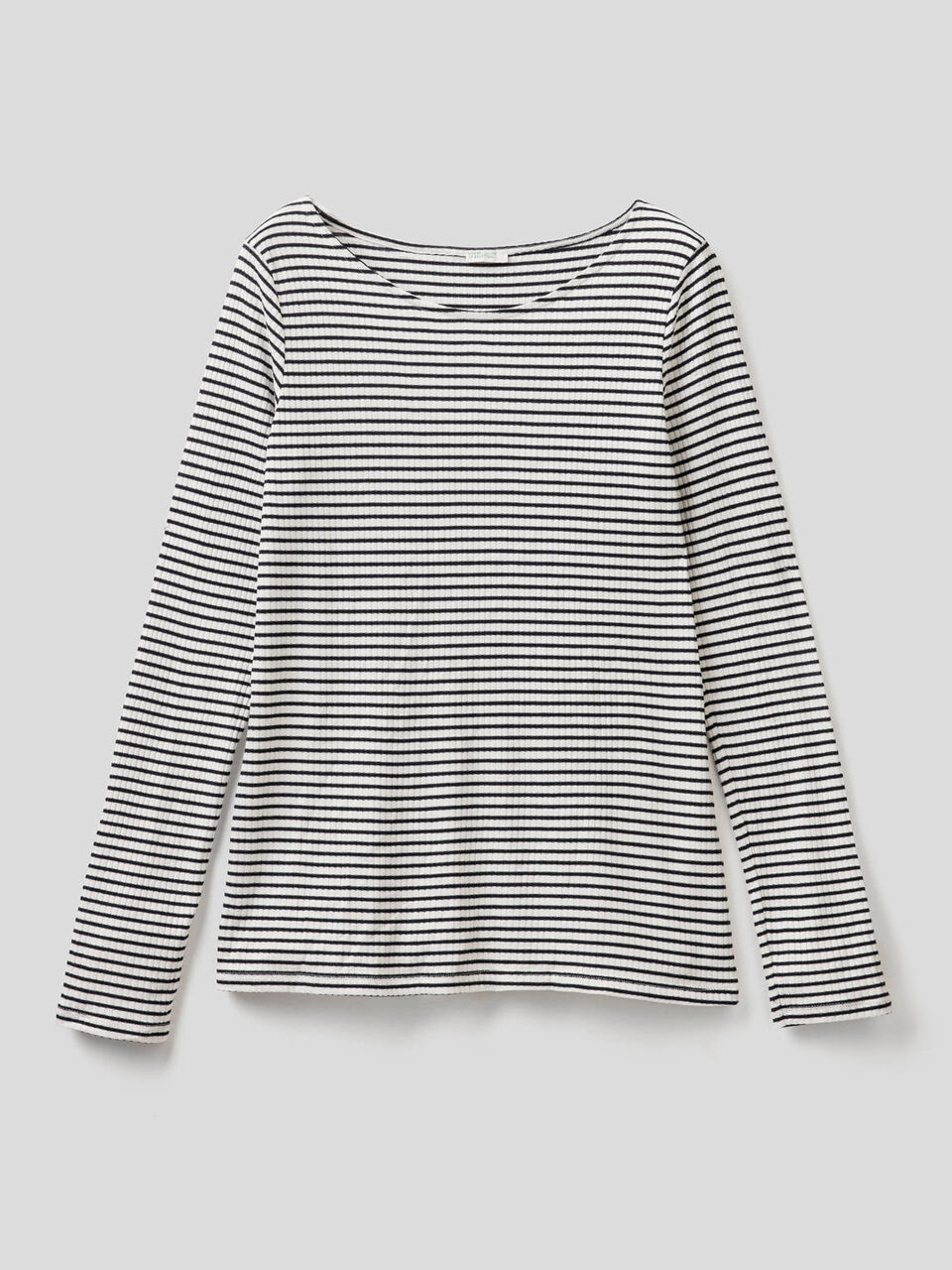 T-shirt à rayures en viscose mélangée stretch image number 1