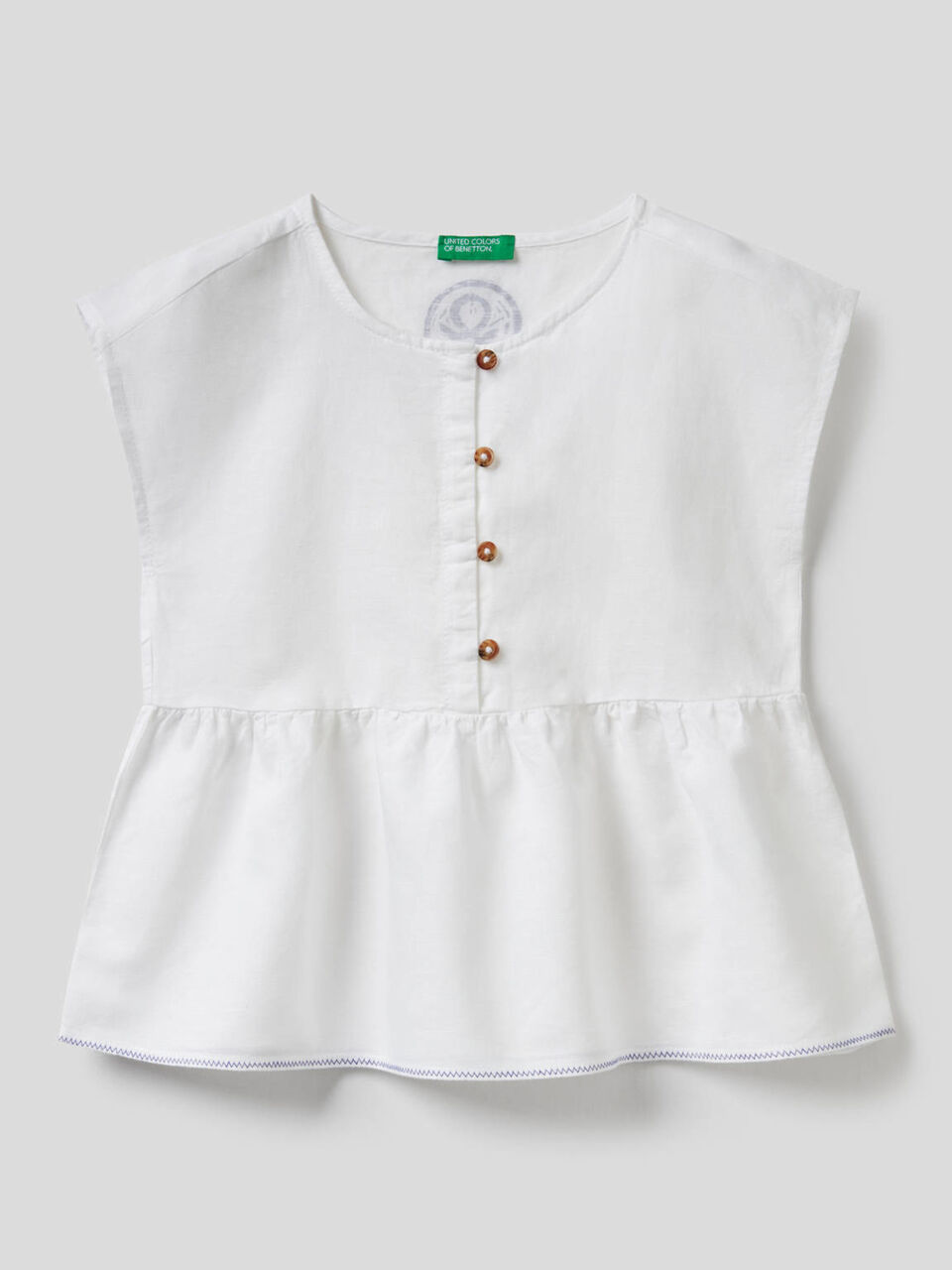 Blouse à manches courtes avec volant image number 1