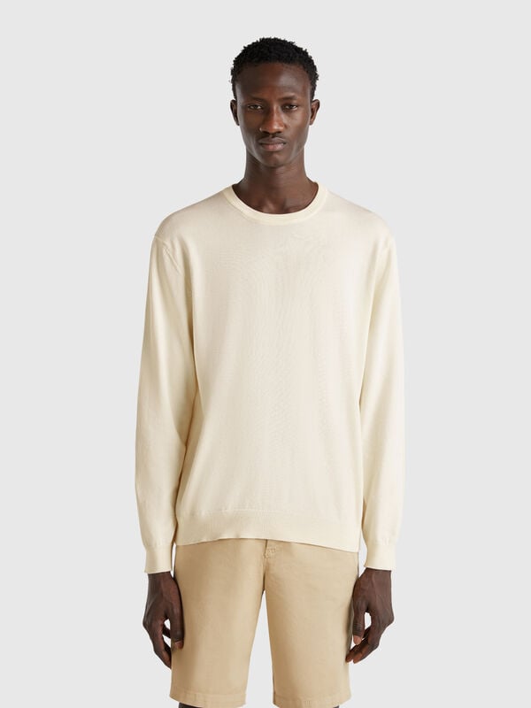 Pull 100 % coton à col rond Homme