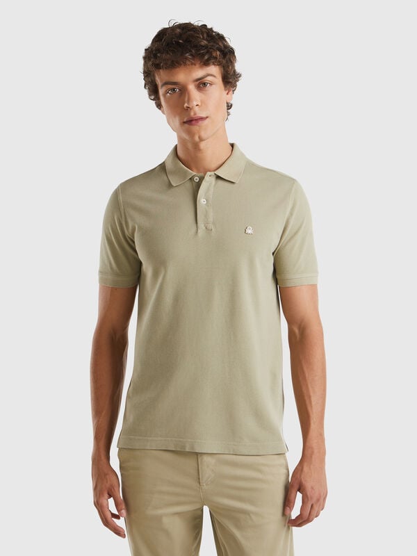 Polo regular vert sauge Homme