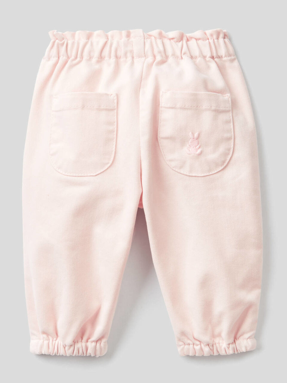 Pantalon en coton mélangé avec noeud image number 2