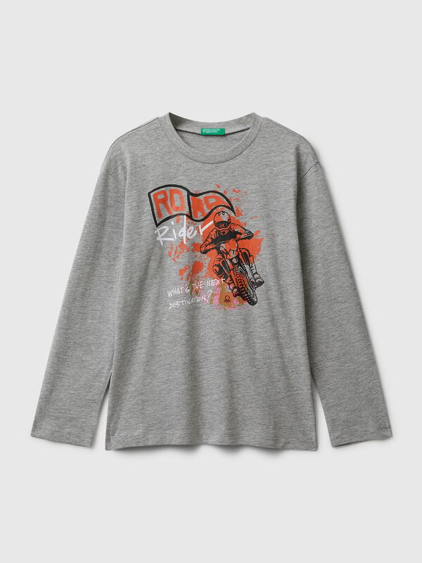 T-shirt en coton avec imprimé Garçon
