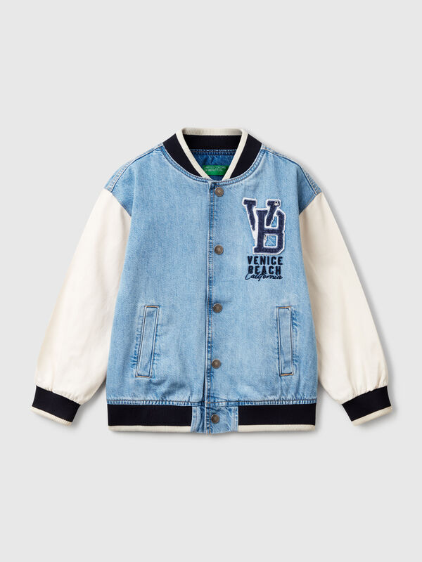 Blouson aviateur en jean Garçon