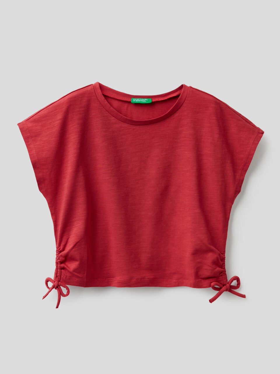 T-shirt en coton stretch avec noeuds image number 1