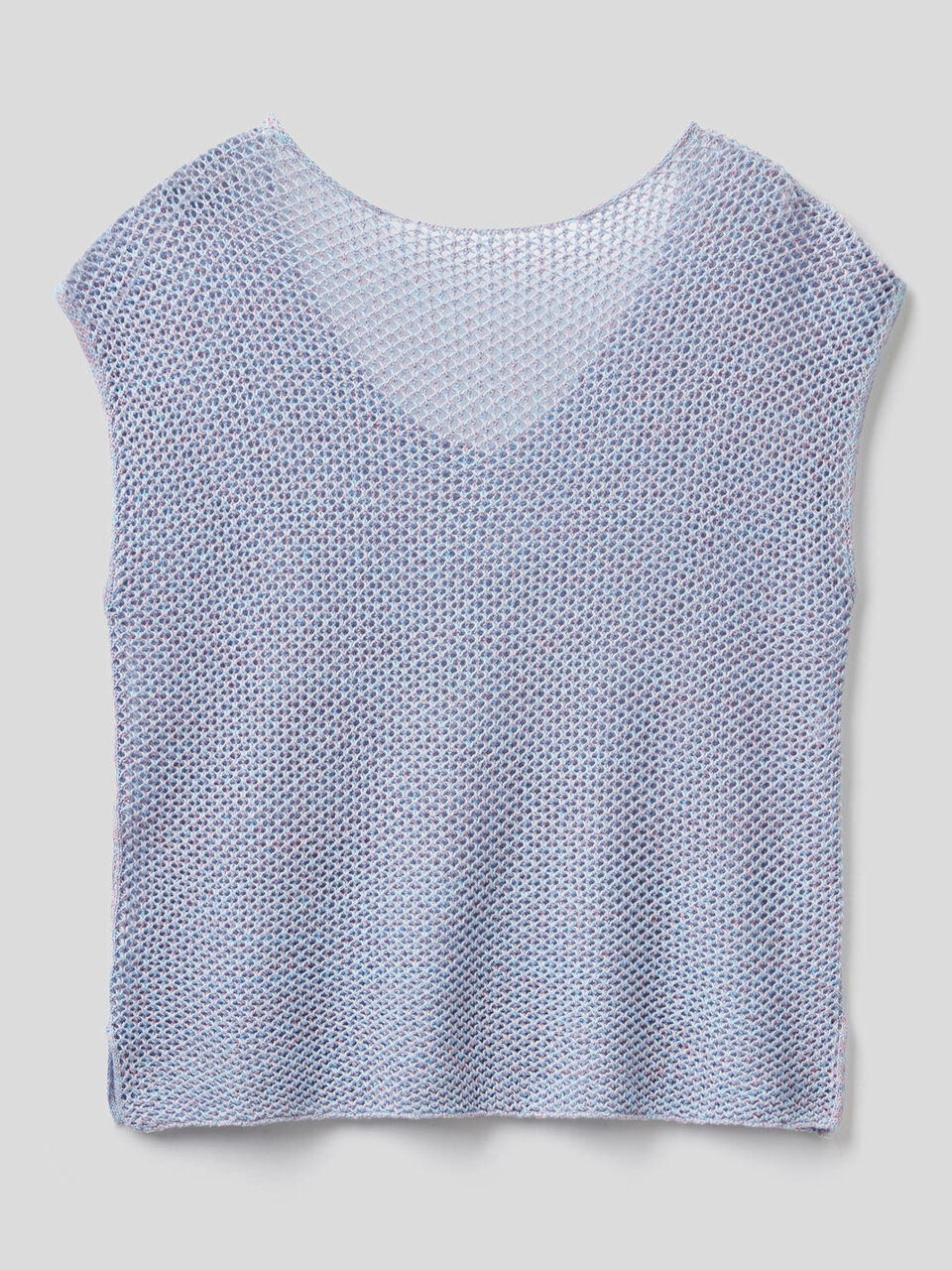 Pull en maille filet en 100% coton image number 2
