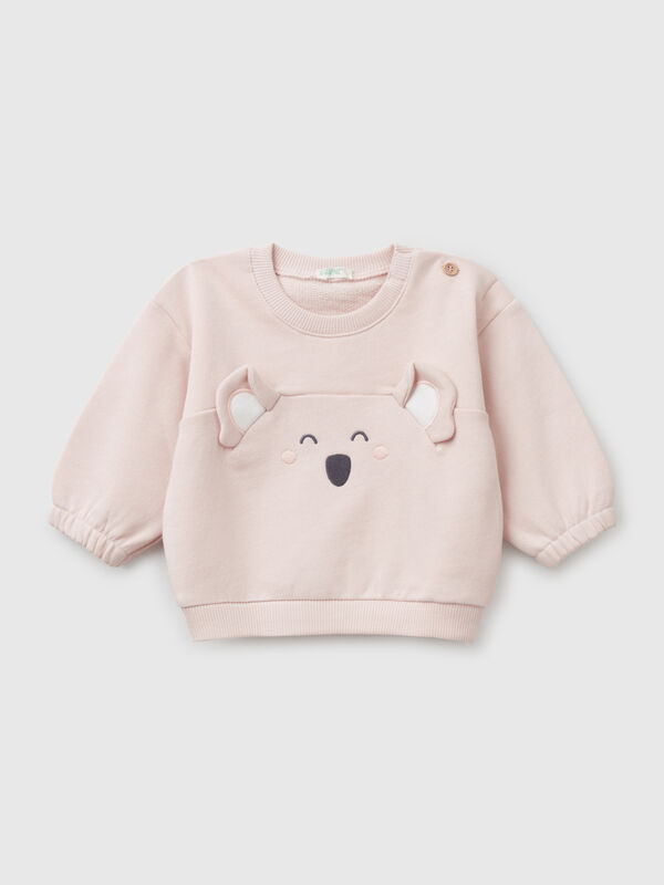 Sweat avec broderie et patch en coton  Naissancede