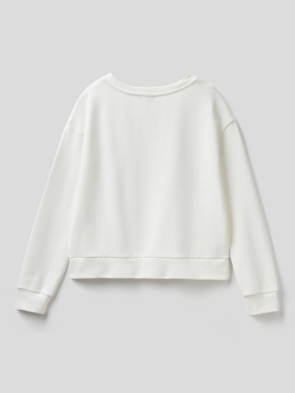 Sweat uni en coton mélangé image number 2