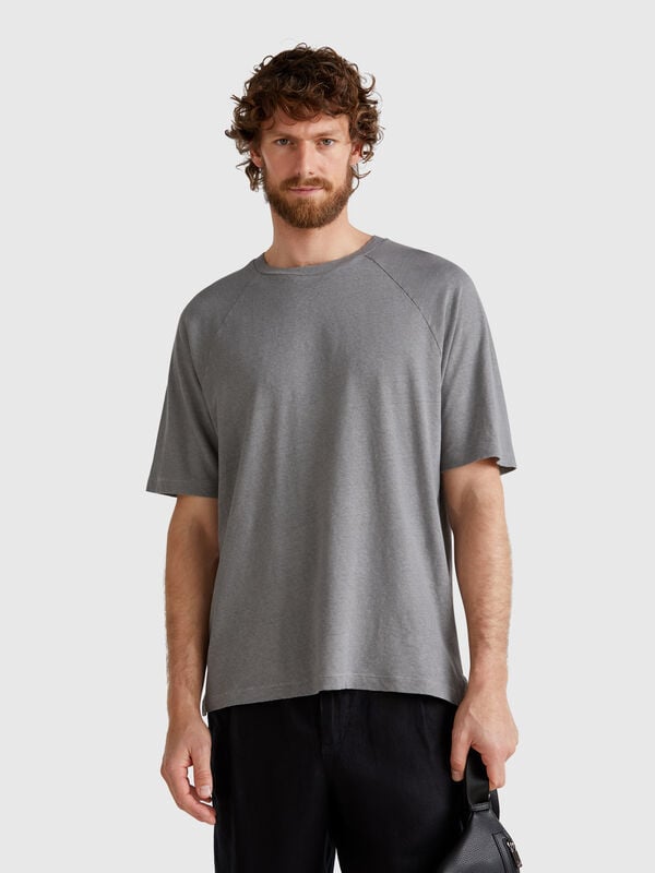 T-shirt en lin mélangé Homme