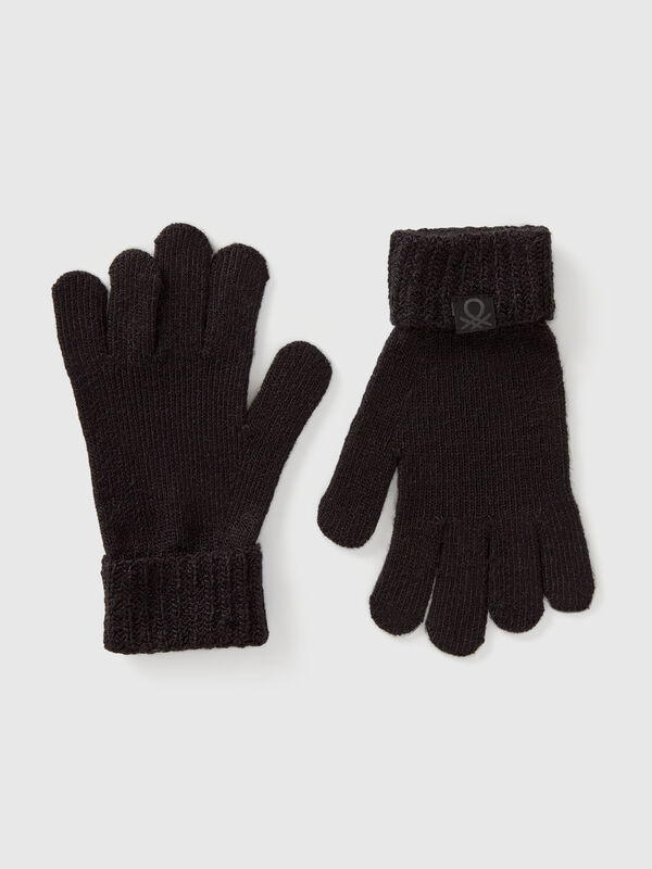 Gants tricotés avec logo Garçon