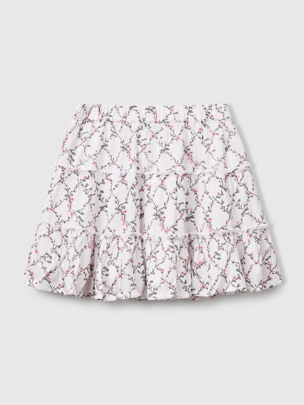 Minijupe fleurie à volants Filles