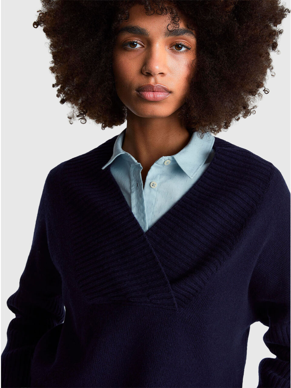 V NECK SWEATER L/S Femme image number null