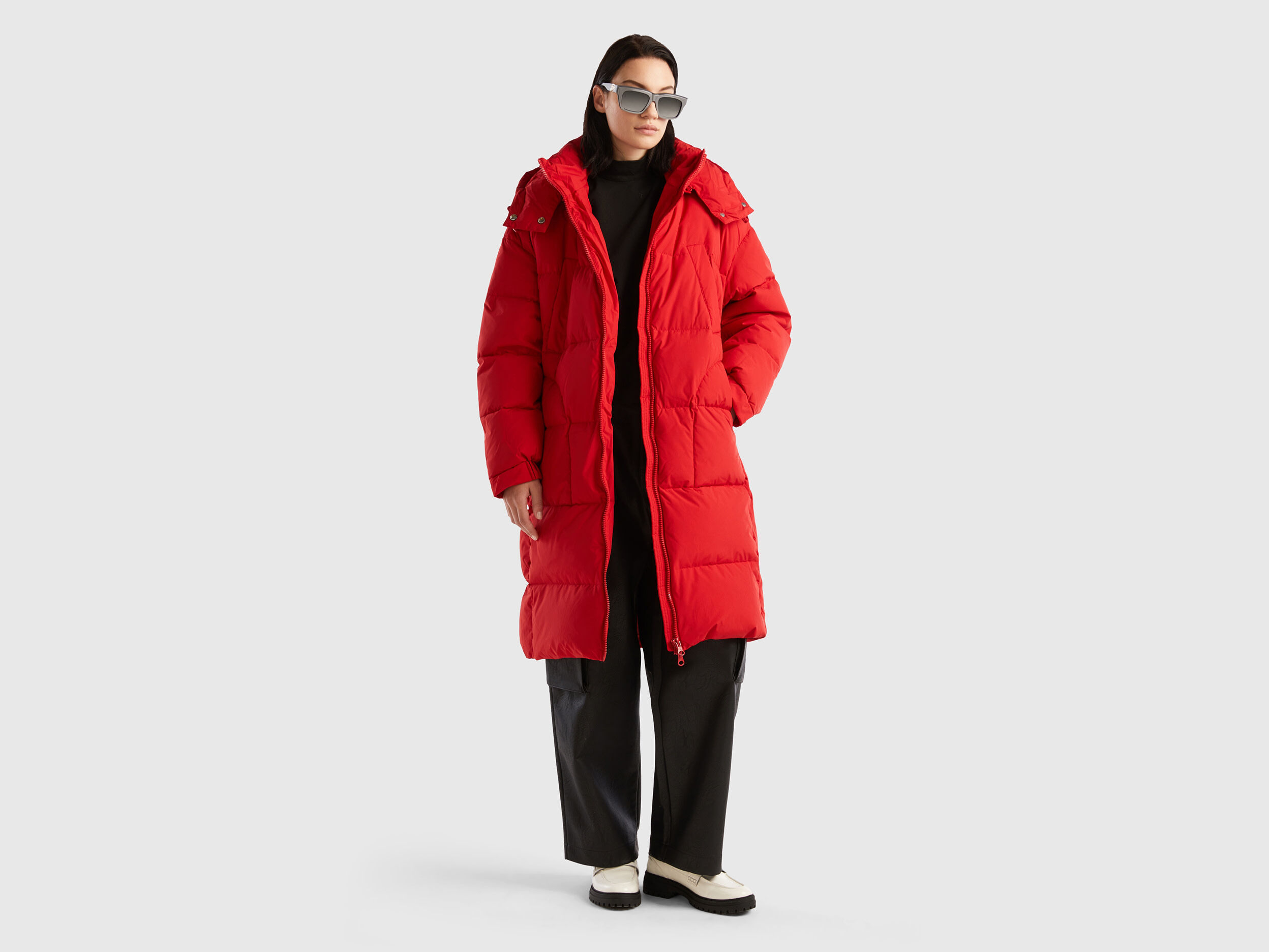 Doudoune longue deals femme rouge