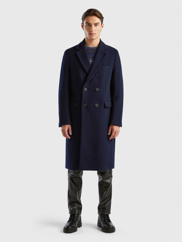Manteau long homme, Slim Fit, violet, collection hiver/automne