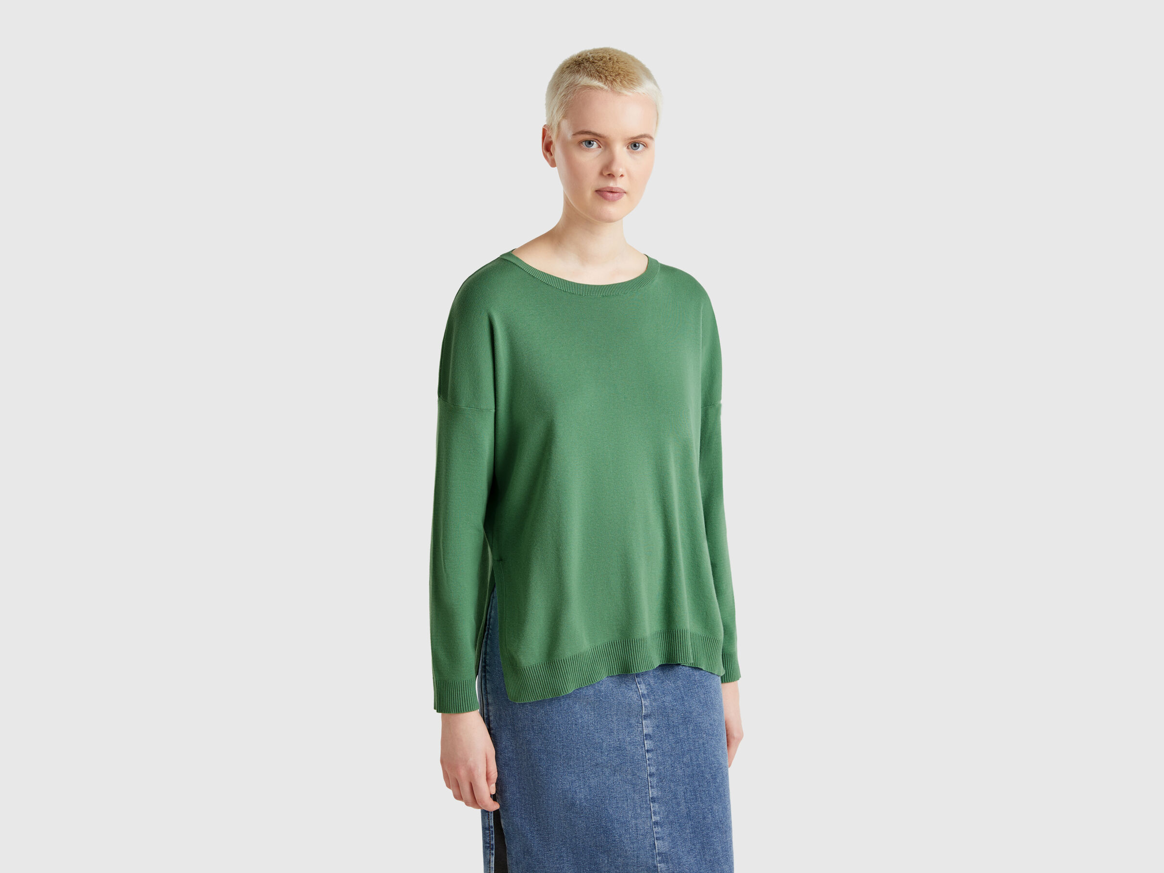 BOAT-NECK SWEAT.L/S Femme image number 0