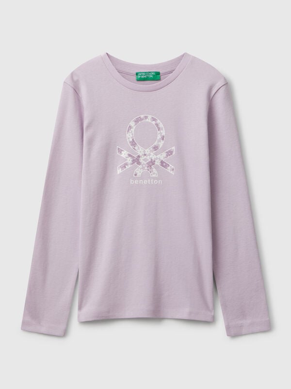 T-shirt imprimé pailleté Filles