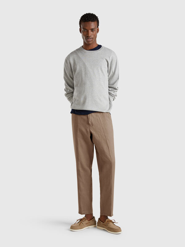 Chino en pur lin Homme