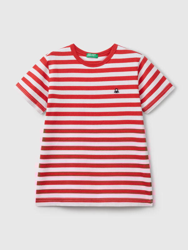 T-shirt rayé 100% coton Garçon
