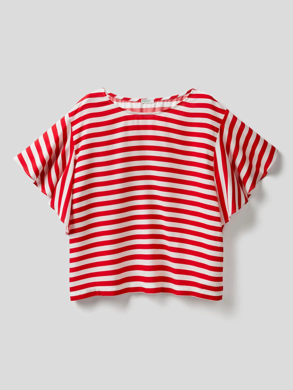 T-shirt avec manches style volant image number 1
