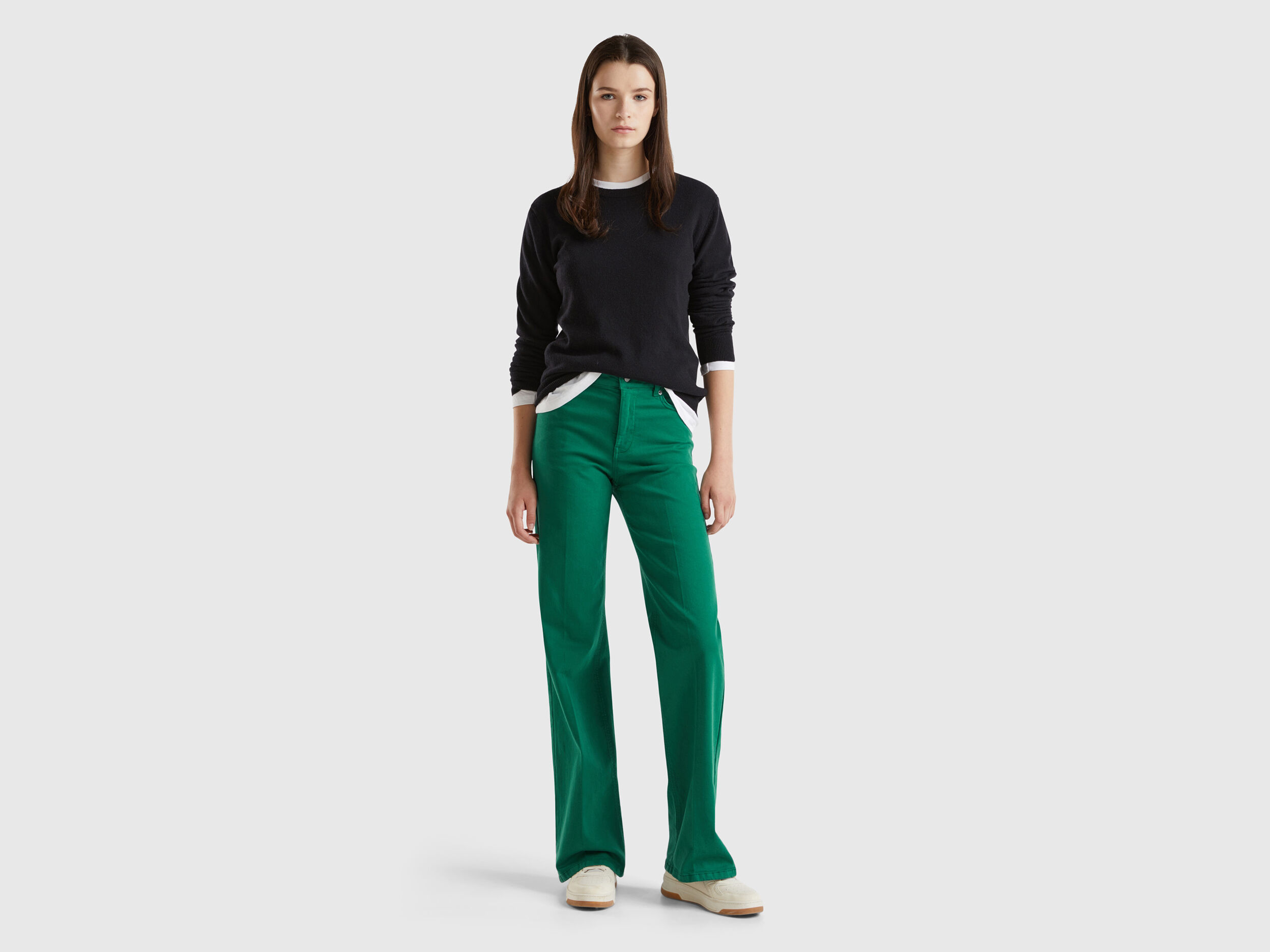 Jeans Evases Femme Nouvelle Collection 2024 Benetton