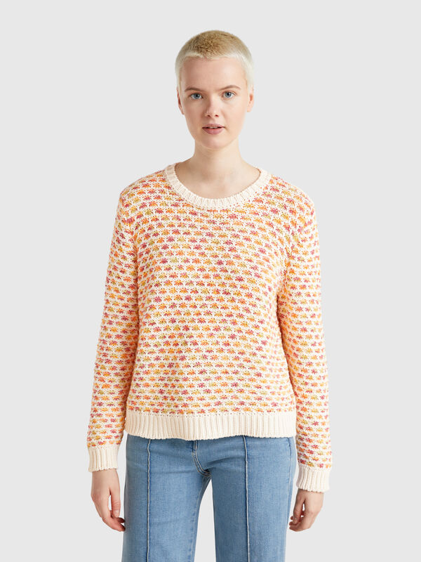Pull réversible en coton mélangé Femme