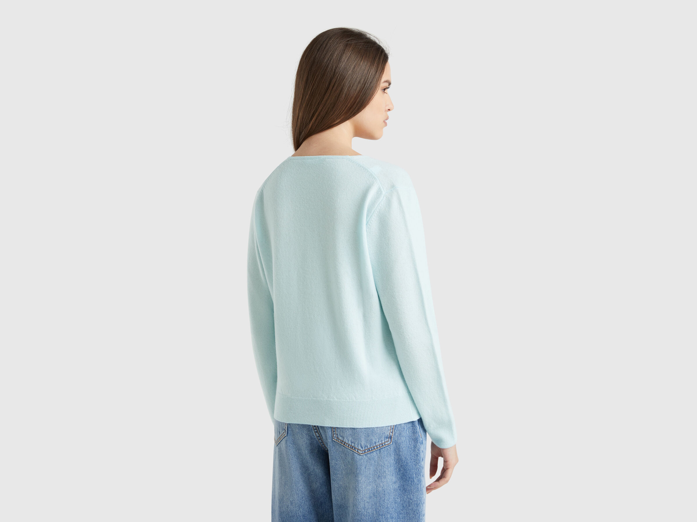 V NECK SWEATER L/S Femme image number 1