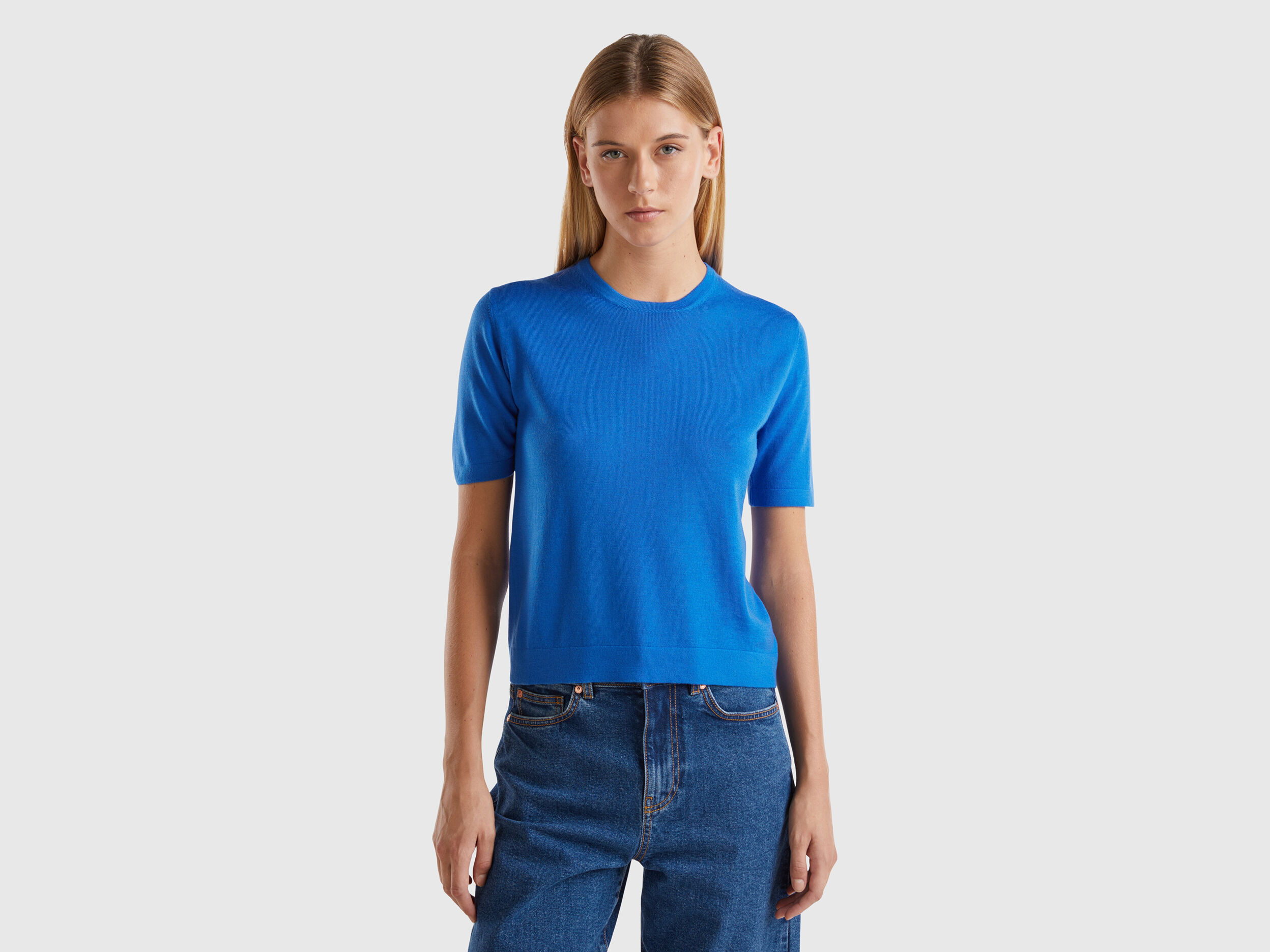 Pulls Manches Courtes Femme Nouvelle Collection 2024 Benetton