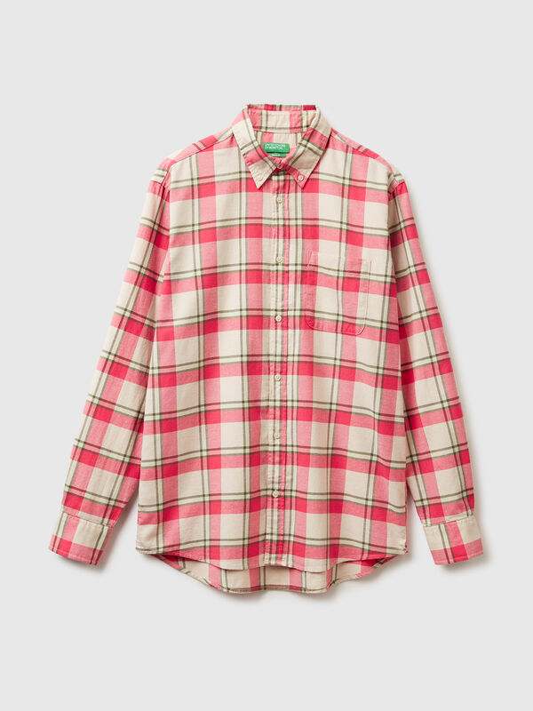 Chemise boutonnée en flanelle Homme