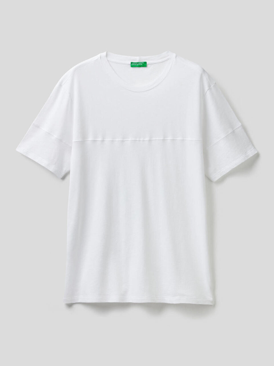 T-shirt uni en lin mélangé image number 1