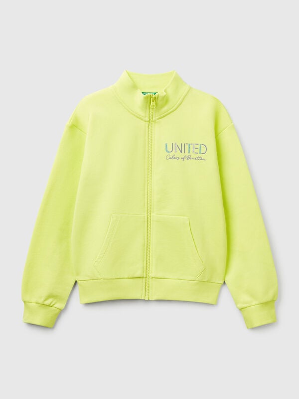 Sweatshirt avec fermeture éclair et col montant Filles