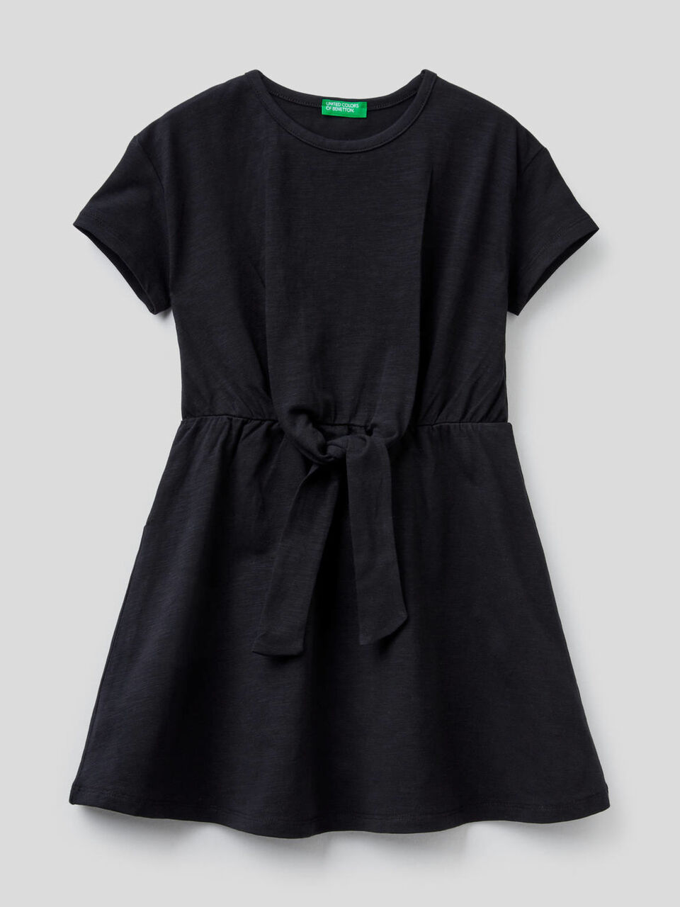 Robe en coton stretch avec noeud image number 1
