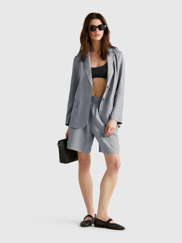 Bermuda 100% lin Femme