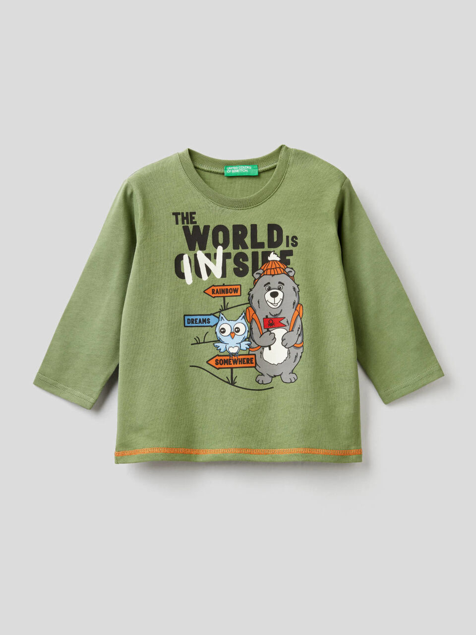 T-shirt imprimé en coton bio image number 1