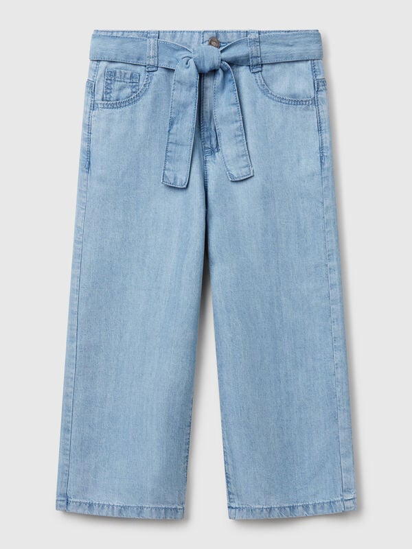 Pantalon coupe large avec ceinture Filles