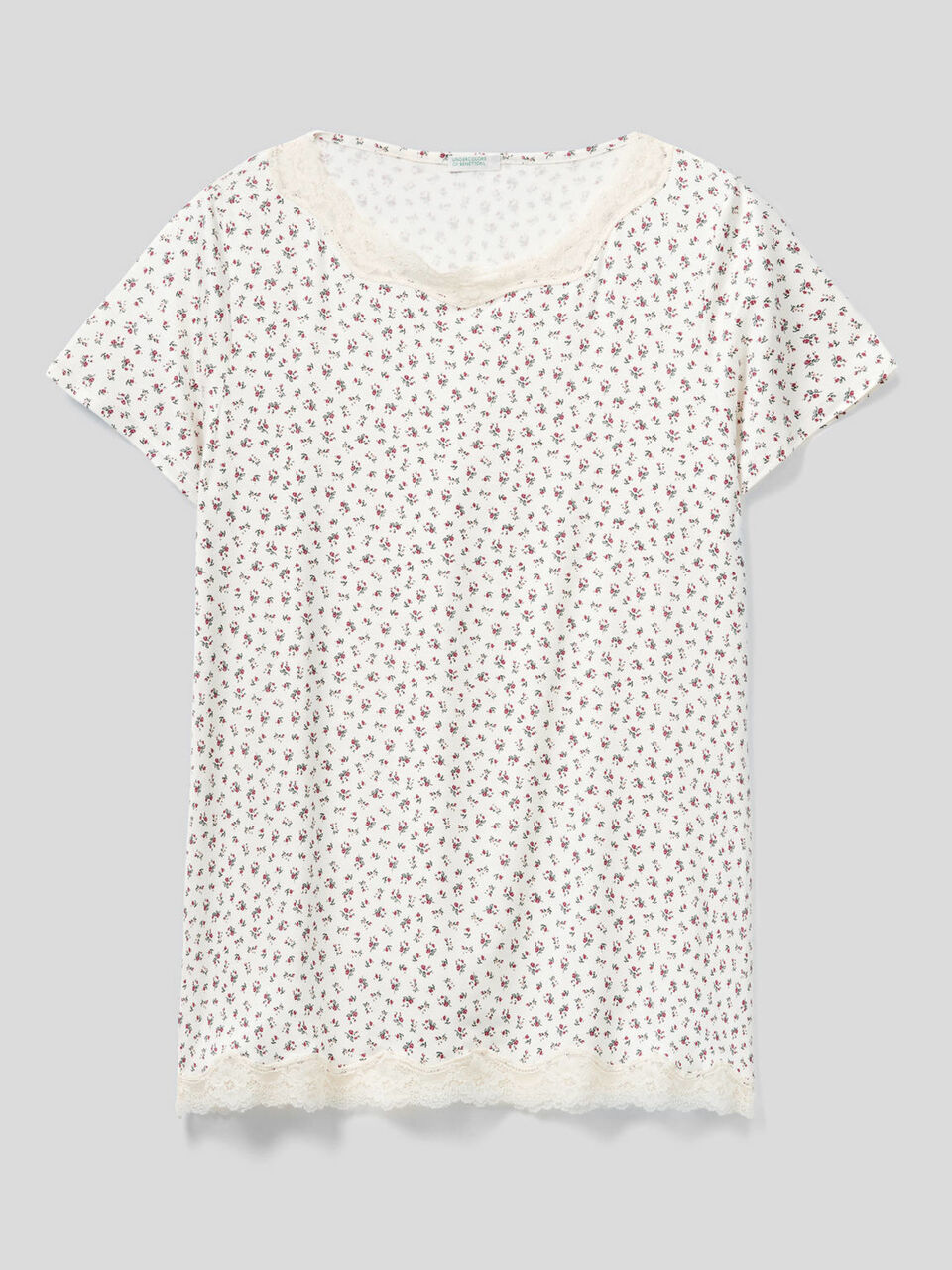 T-shirt à motif en viscose durable image number 1